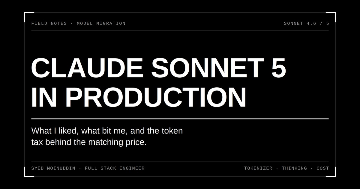 Claude Sonnet 5 in Production: What I Liked, What Bit Me, and the Token Tax Behind the Matching Price